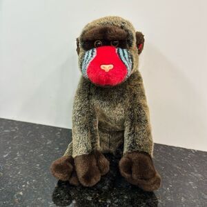 Cheeks Baboon 12 Inch TY The Beanie Buddies Collection 2001 Stuffed Monkey Plush
